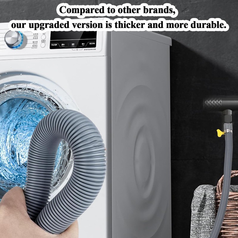 1M Washing Machine Waste Pipe Extension Adapter Kit, Dishwasher Hose
