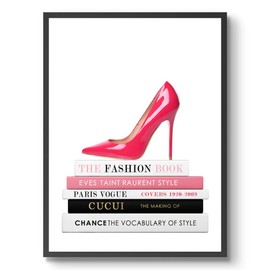 Poster Nordic A4 Black and White Monotone Fashion Stylish Interior Frameless Pink