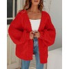 Cicy Bell Women's Cardigan Loose Lantern Sleeves Elegant Oversized Pullover,