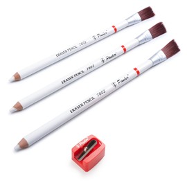 Pasler® Eraser Pencils 7802 Perfection Detail Eraser Pencil with Brush and Sharpener, Perfect for sketches and Coloured Illustrations (4- pack)