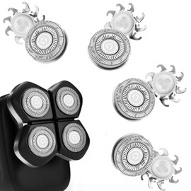 4PCS Double Ring Replacement Blades Compatible with FREEBIRD Flexseries Pro Head Shaver