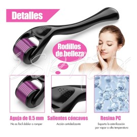 Ycrigns Dermaroller 0.5mm - Rodillo De Microagujas Profesional Para Cara, Antiarrugas Y Antienvejecimiento, Regenera Colgeno, Reduce Poros Y...       
