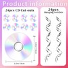 48pcs 90s Hanging Swirl Decorations, Iridescent CD Disc Theme Party