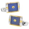 mila schon milla shawn blue gold cufflinks mss145, Brass, No