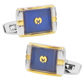 mila schon milla shawn blue gold cufflinks mss145, Brass, No Gemstone