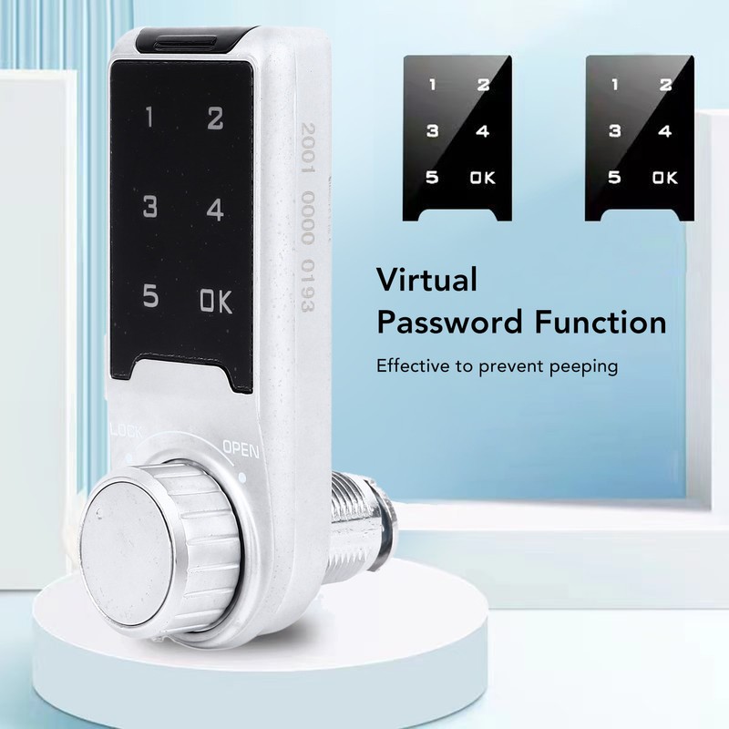 Touch Digital Password Keypad Cabinet Lock 30mm Silver Electronic Anti