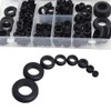 Wolfride 180Pcs Rubber Grommet Assortment Kit O Ring Washer Set
