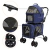 Double Dog Stroller‌ for Small Medium Dogs or Cats,Foldable Pet