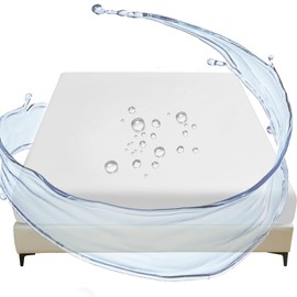 Waterproof Fitted Sheet, Single, Five-sided Waterproof, Nursing Care Sheet, 39.4 x 78.7 x 11.8 inches (100 x 200 x 30 cm), Waterproof Multi Cover, Washable, All Seasons, Waterproof Cover, Incontinence