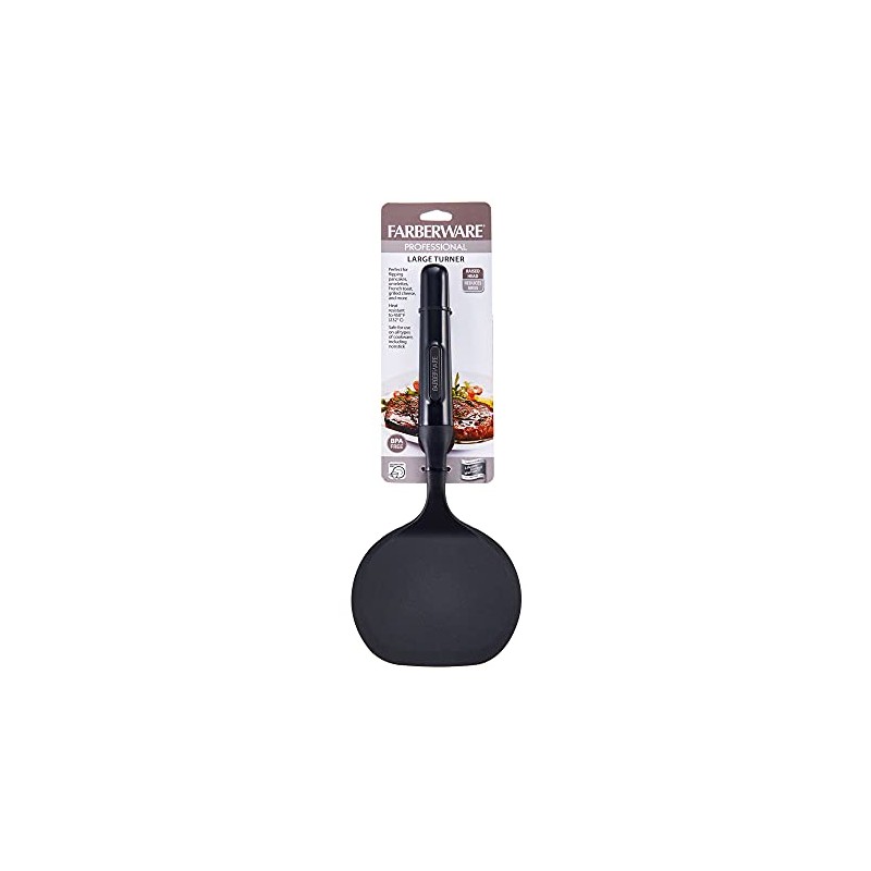 Farberware Professional Heat Resistant Turner - Safe for Non-Stick Cookware,