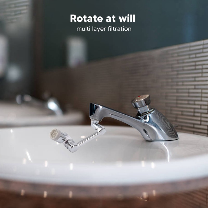 Swivel Faucet Extender Universal Sink Water Aerator with 2 Water