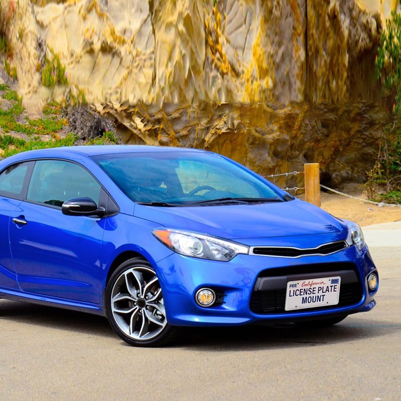 No Drill Front License Plate Bracket Compatible with Kia Forte