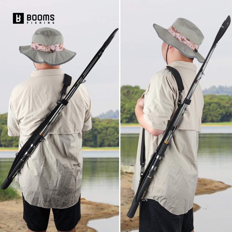Booms Fishing RS7 Rod Bag with Shoulder Belt, Tip Cover,