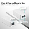 2.5 Gigabit PoE Injector 60W, Supports IEEE 802.3af/at/bt, YuLinca White