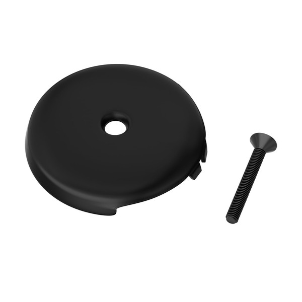 Tub Drain Overflow Cover Black- 3-1/8" Single Hole Bathtub Drain