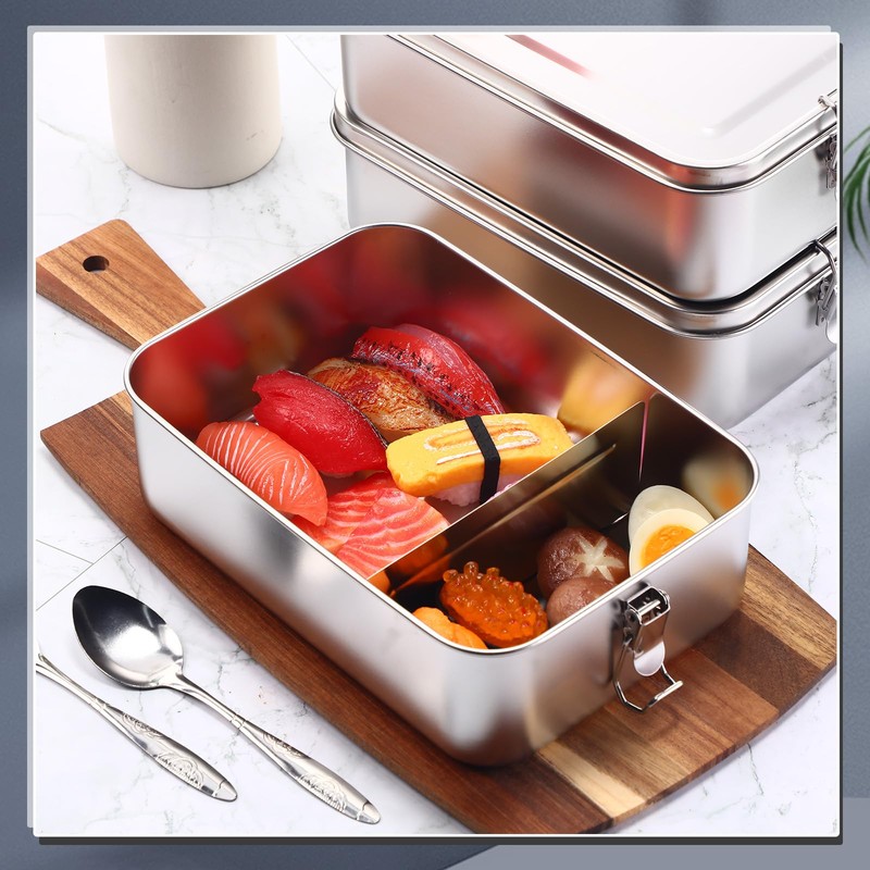 Umigy 8 Pcs Stainless Steel Food Containers 2400ml Metal Bento