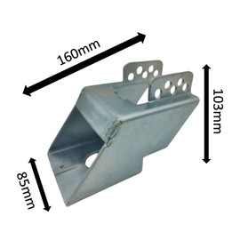Anhängerschloss mit 3 Schlüsseln Deichselschloss Wohnwagen Kastenschloss massives Autoanhänger Schloss 103mm x 85mm x 160mm universal Hänger Diebstahlschutz inkl. Vorhängeschloss KFZ Zubehör