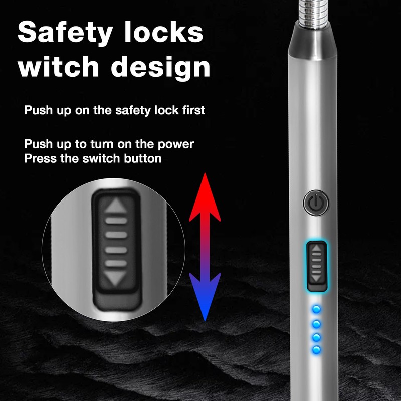 5 Pack Candle Lighter Electric Rechargeable Flameless Arc Lighters Flexible