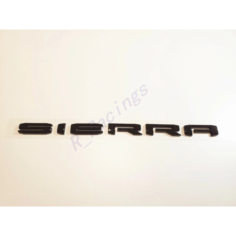 GMC 1pc New Gloss Black Sierra Emblems Letters Fit GMC