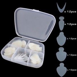 French Forma Dual Stickers, 60pcs Dual Forms Reusable Silicone Mold Pads, French Manicure Tips Inner Mold for Builder Gel Forms, Nails Extension Forms Guide Nail Art Accessories Tools