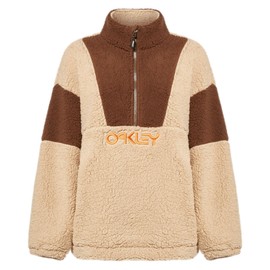 Oakley Women's Thermonuclear Protection Ember Half Zip Recycled Fleece, Humus, Large