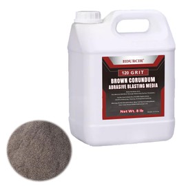 Brown Corundum Abrasive Blasting Media (Brown Aluminum Oxide) 8LBS 120 GRIT Medium to Fine Sand Blasting Abrasive Media for Blasting Cabinet or Blasting Guns