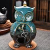Backflow Incense Burner Cute Owl Ceramic Backflow Incense Cones Holder