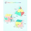 ROXENDA Speed Cube Set, 2X2 3X3 Pyramid Speed Cube Stickerless