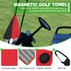 PATIKIL 12"x12" Magnetic Golf Towel with Wire Cleaning Cloth, Microfiber