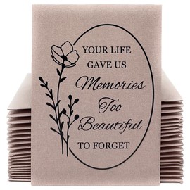 Forget Me Not Seeds - Memorial Funeral Favors - Memories Too Beautiful - 3.25x4.5 inches - Prefilled Seed Packets - Ready to Give - Pack of 20