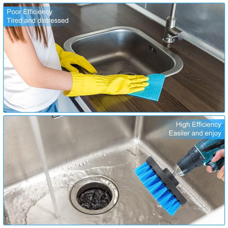 Drill Brush Attachment Power Scrubber Cleaning Kit Multi Purpose Drill