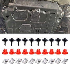 10Sets Engine Splash Shield Guard Undertray Cover Screws Bolt Nut Clip Kit, Professional T30 Splash Guard Undertray Clips Fit for Ford Focus Fusion Escape Explorer C-Max Transit Connect Lincoln MKC