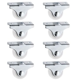 8 Pieces Fixed Castor Wheels Small Wheel Castors Trolleys Castor for Furniture Appliances Drawer Equipment Fixed Castor Replacement