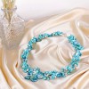 AeraVida Beautiful in Blue Turquoise, Beads, & Shell Floral Inspired