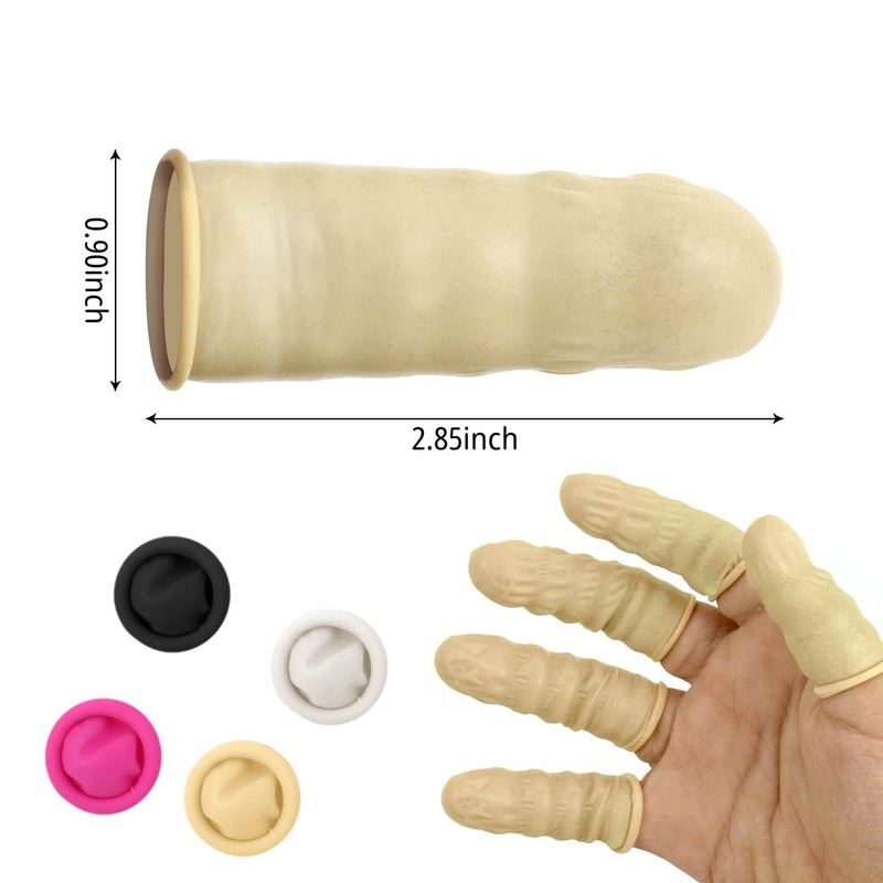 100 Pcs Finger Cots, Disposable Finger Protectors, Latex Anti-Static Finger