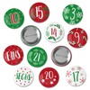 Papierdrachen 24 Advent Calendar Numbers on Buttons - Lapel Pins