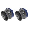 1 Pair NAB Hub Adapters Polished Aluminum Alloy Universal Loading