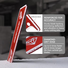 PAYA TOOLS 3-Piece 9 inch 40-50 Grit Diamond-Grit Edge Reciprocating Saw Blade for Cast Iron, Masonry, Fiber Cement & Fiberglass