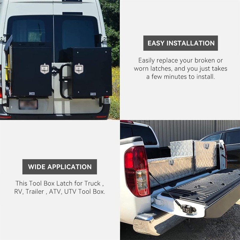 Tool Box Latch, Stainless Steel T-Handle Latches Tool Box Locks