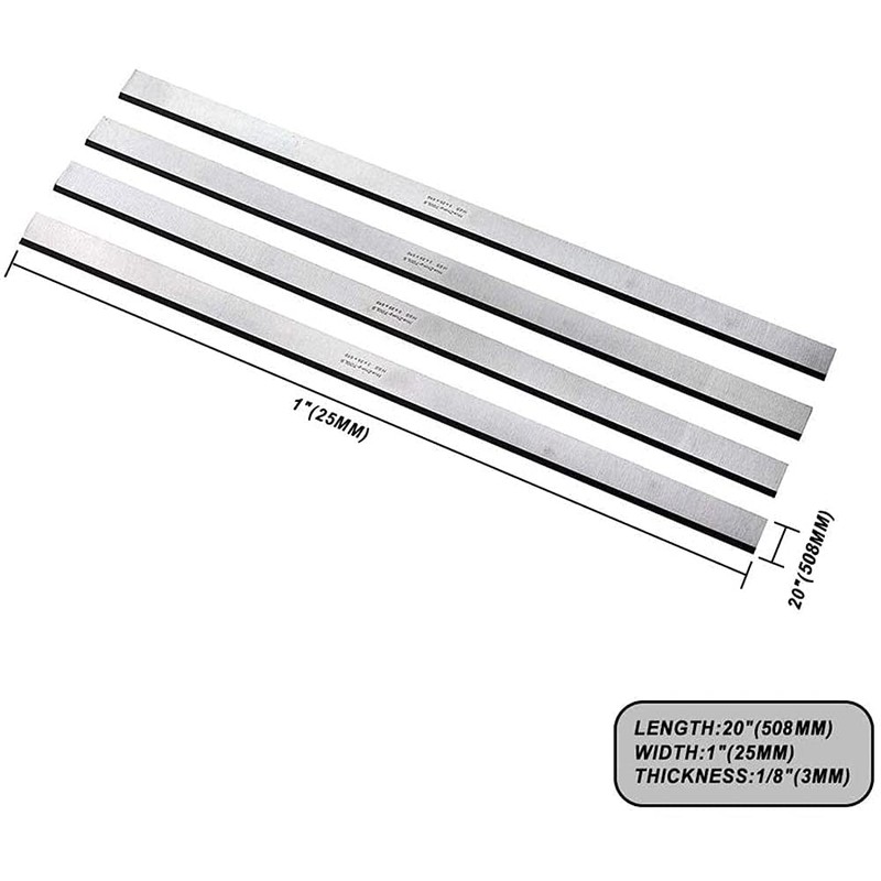OSCARBIDE 20 inch Planer Blades, 4 Piece Set, for Jet