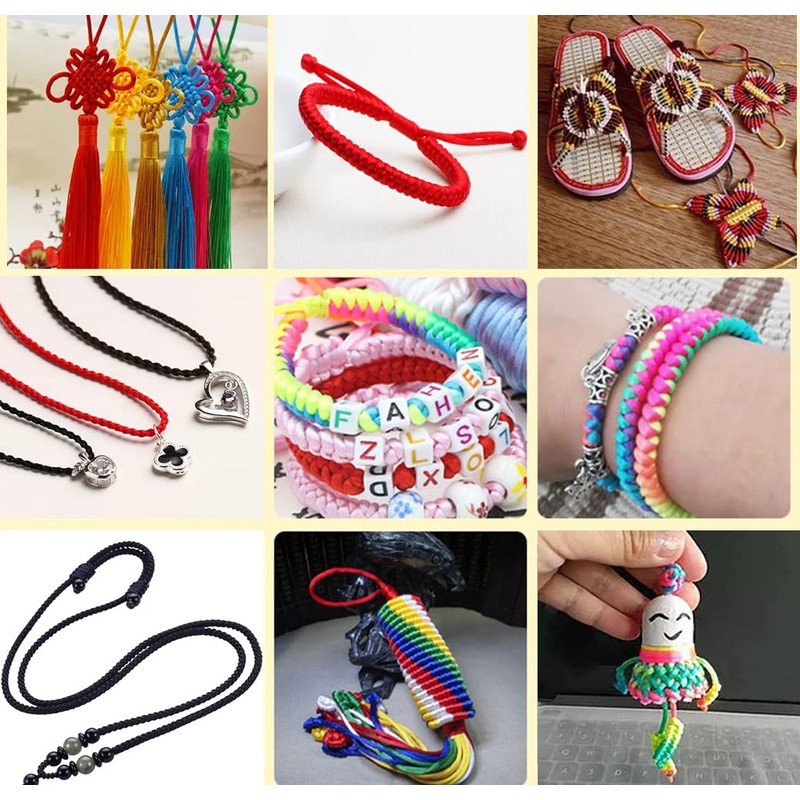 Cordón de nailon satinado de 2 mm para hacer joyas,