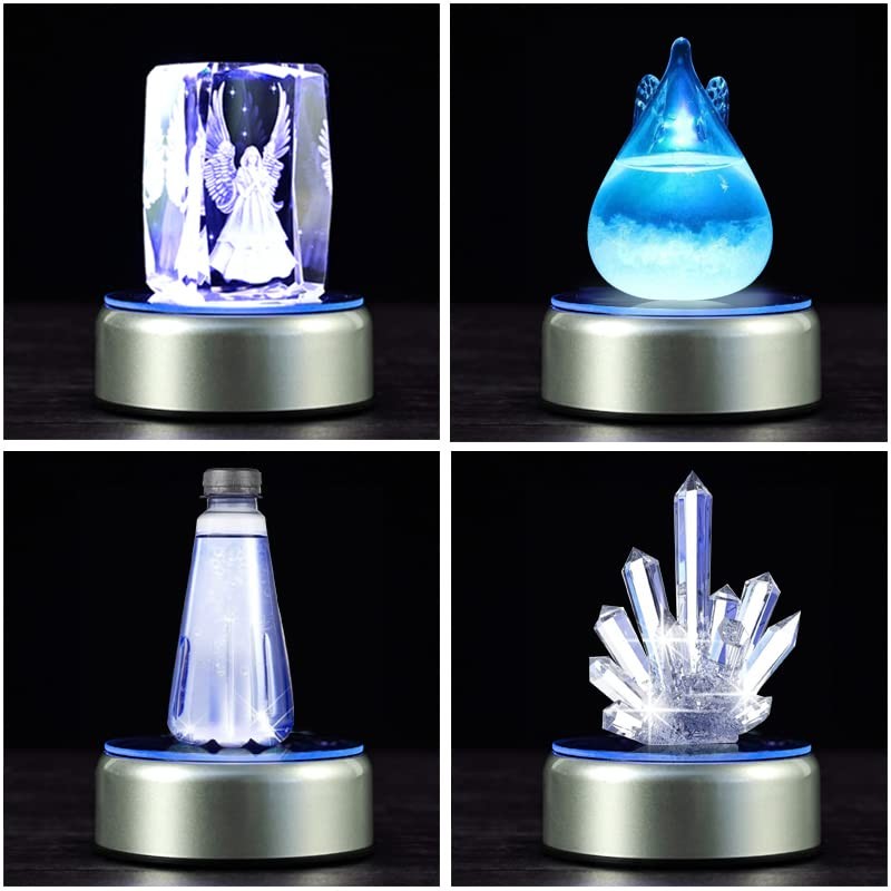 PHMOOJ Rotating Display Stand Light Base Colorful Cup Display Turner