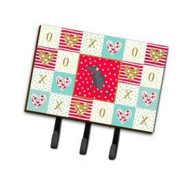 Caroline's Treasures CK5452TH68 Satin Mouse Love Leash or Key Holder, Red, Wall Hooks, Key Hooks Holder, Coat Rack Wall Mount, Coat Hooks, Hooks for Hanging Keys, Towels, Aprons, Leashes,