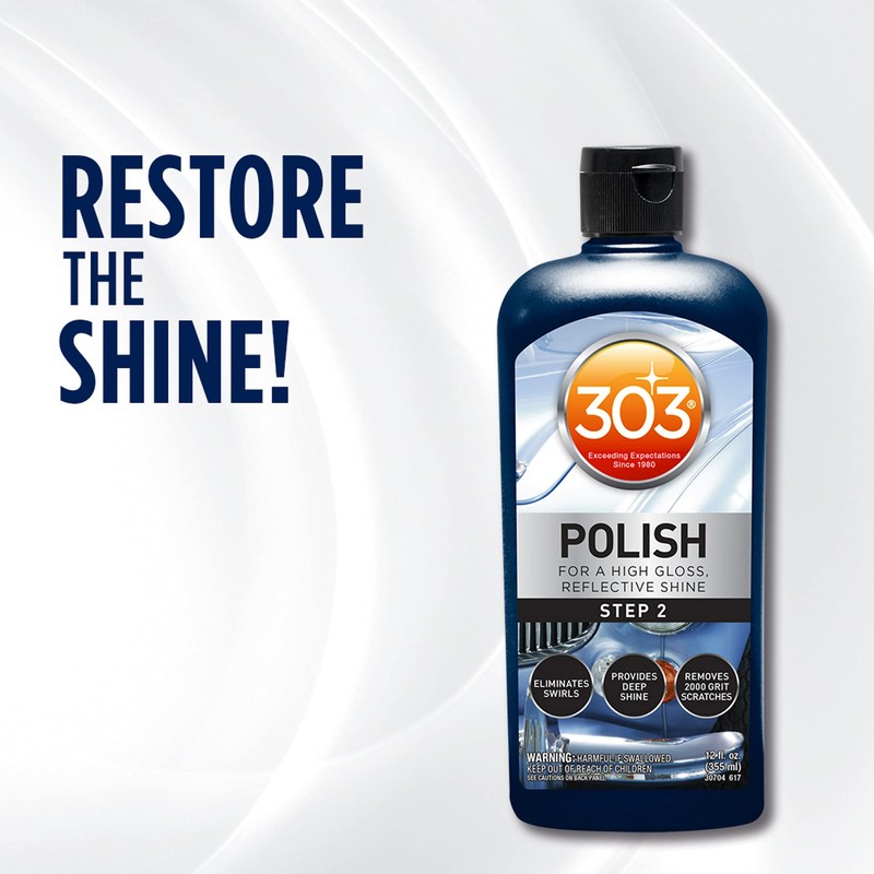 303 Polish - for High Gloss, Reflective Shine - Eliminates