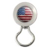 Rustic American Flag Wood Grain Design Magnetic Metal Eyeglass ID