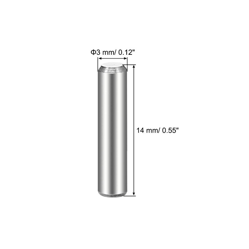 sourcing map 100 pieces 3 x 14 mm (approx. 1/8