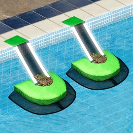 LCHUANG Pro Pool Animal Escape Ramp - Floating Frog Saver Log for Swimming Pools, Durable Critter Ramp,Summer Small Animal Rescue,Animal Escape Platform, Prevent Drowning with Easy Installation-2Pack