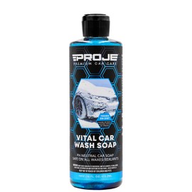 PROJE' Vital Car Wash Soap - PH Balanced Formula Gloss Enhancing Shine - Ultimate Cleaning Power For Foam Cannon & Bucket Washes - Professional Detailing Soap - 16 Fl Oz