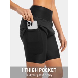 qualidyne Women's Mountain Bike Shorts 4D Padded Cycling Shorts Biking MTB Bicycle Shorts for Women Zipper Pockets