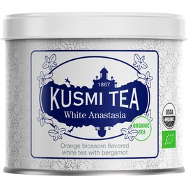 KUSMI TEA Kusumitea White Anastasia 3.1 oz (90 g) Can, Organic, JAS Certified, White Tea, Green Tea